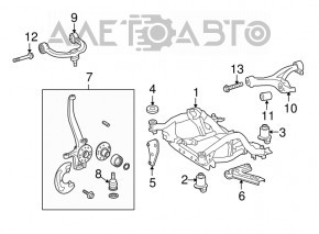 Maneta superioară frontală stângă Mercedes X164 GL W164 ML