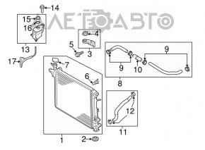 Suport radiator stânga sus Kia Sorento 16-18 2.4 nou original