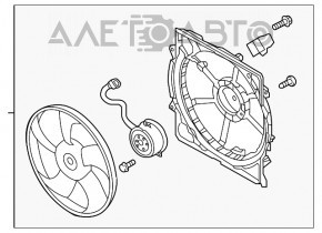 Difuzorul capacului radiatorului asamblat pentru Kia Optima 16- 2.4