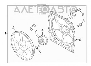 Difuzorul capacului radiatorului asamblat pentru Kia Optima 16- 2.4