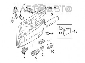 Controlul geamului electric din față, stânga, Nissan Murano z51 09-14