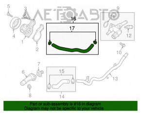 Furtunul de răcire inferior Hyundai Tucson 16-20 primul