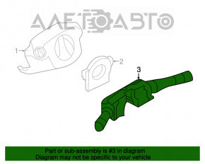 Comutatoarele de pe volan asamblate Nissan Murano z52 15- fără PTF