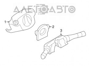 Comutatoarele de pe volan asamblate Nissan Murano z52 15- fără PTF