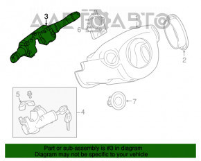 Comutatoarele de pe volan Nissan Rogue 14-20 sub PTF