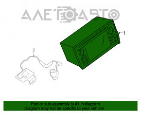 Monitor, display, navigație Nissan Altima 13-18 zgârietură