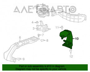 Conducta de aer pentru radiatorul superior al Chevrolet Malibu 13-15 hibrid.