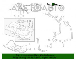 Capacul gurii de umplere a rezervorului de combustibil pentru Chevrolet Volt 11-15