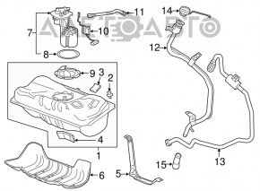 Capacul gurii de umplere a rezervorului de combustibil pentru Chevrolet Volt 11-15