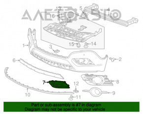 Grila bara fata stanga Buick Encore 13-16 fara PTF