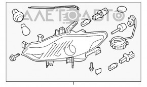 Фара передняя правая Nissan Murano z51 09-14 в сборе ксенон