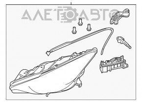 Far dreapta față asamblată Infiniti QX30 17- LED