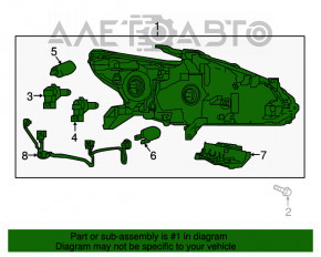 Far dreapta față Nissan Altima 16-18, goală, restilizată, cu halogen