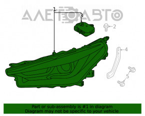 Far dreapta față asamblată Infiniti QX50 19- LED