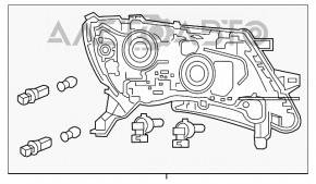 Far dreapta față Nissan Pathfinder 17-19 goală restul