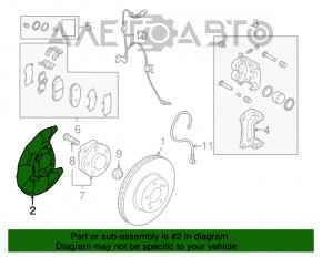 Кожух тормозного диска передний правый Subaru Forester 08-13 SH