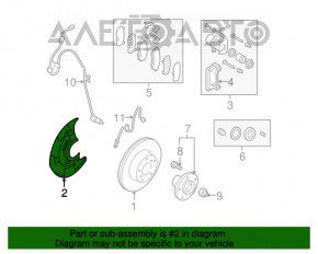 Capacul discului de frână din față dreapta pentru Subaru Outback 10-14 3.6