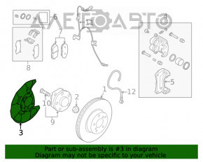 Capacul discului de frână din față stânga pentru Subaru Forester 19- SK