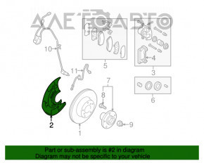 Capacul discului de frână din față stânga Subaru B10 Tribeca