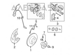 Суппорт передний левый Subaru Forester 08-13 SH