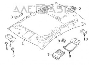 Plafonul de iluminare frontal pentru Nissan Sentra 20-