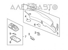 Плафон освещения багажник правый Infiniti FX35 FX45 03-08