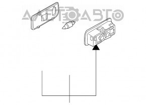 Плафон освещения багажник лев Infiniti FX35 FX45 03-08