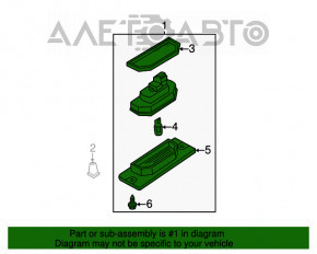 Iluminarea ușii portbagajului stânga Infiniti FX35 FX45 03-08