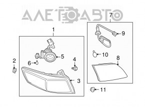 Фонарь внутренний крышка багажника правый Infiniti FX35 FX45 03-05 дорест