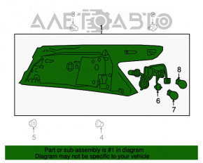 Lampa exterioară aripă dreapta Nissan Maxima A36 16-18 pre-restilizare