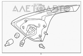 Lampa interioară pentru capacul portbagajului dreapta Nissan Murano z52 15-18