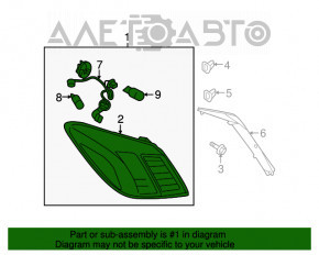 Lampa exterioară aripă stângă Nissan Murano z51 09-14 pre-restilizare