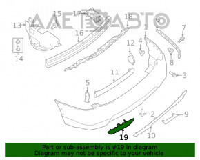 Reflectorul spate al barei de protecție dreapta Nissan Rogue 17- nou OEM original