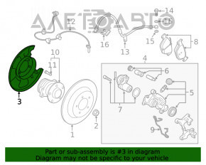 Capacul discului de frână din spate dreapta pentru Subaru Forester 19- SK