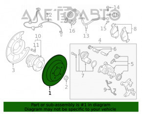 Placă de frână spate stânga Subaru Forester 19- SK 285/17mm