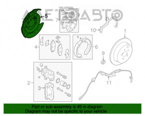 Capacul discului de frână din spate dreapta pentru Subaru Forester 08-13 SH