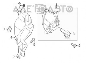 Suport far dreapta Nissan Pathfinder 13-20, nou, original OEM