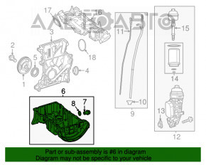 Поддон масляный Mercedes CLA 250 14-19 2.0T