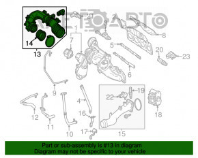 Tubul de admisie pentru turbina dreapta Mercedes CLA 250 14-19