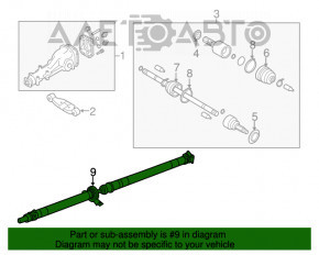 Arborele cardanic al cardanului Subaru Forester 14-18 SJ 2.5 MT