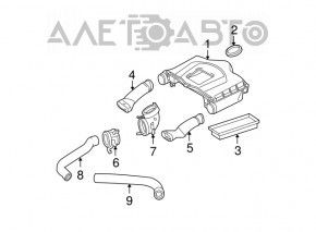 Corpul filtrului de aer Mercedes W221 M272 M273