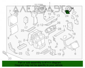 Actuatorul motorului care acționează ventilatorul de încălzire și ventilație pentru Infiniti FX35 FX45 03-08.