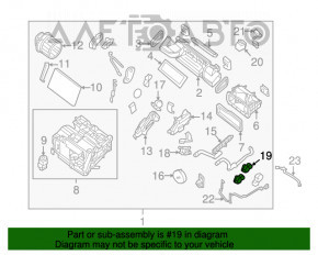 Actuatorul motorului pentru ventilarea cuptorului Nissan Sentra 13-19