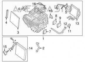 Modul de control al climatizării Nissan Altima 13-18