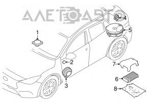 Capacul amplificatorului Infiniti QX30 17- BOSE