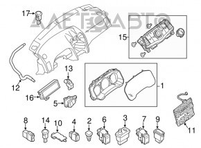 Дисплей информационный Nissan Pathfinder 13-20