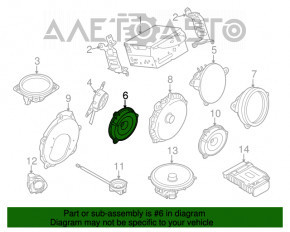 Динамик дверной передний левый Infiniti G25 G35 G37 4d 06-14