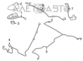 Антенна плавник Infiniti G25 G35 G37 4d 06-14 под навигацию