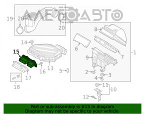 Воздухоприемник Hyundai Tucson 16-21 средняя часть