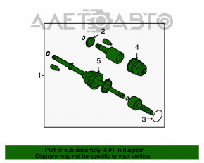 Ax cu roți față stânga Subaru XV Crosstrek 13-17